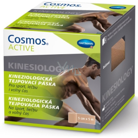 Cosmos Active Kinesiology Kinesiologisches Klebeband Beige 5 cm x 5 m