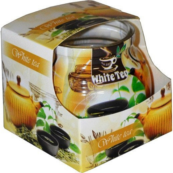 Weißer Tee dekorative aromatische Kerze im Glas 80 g zugeben