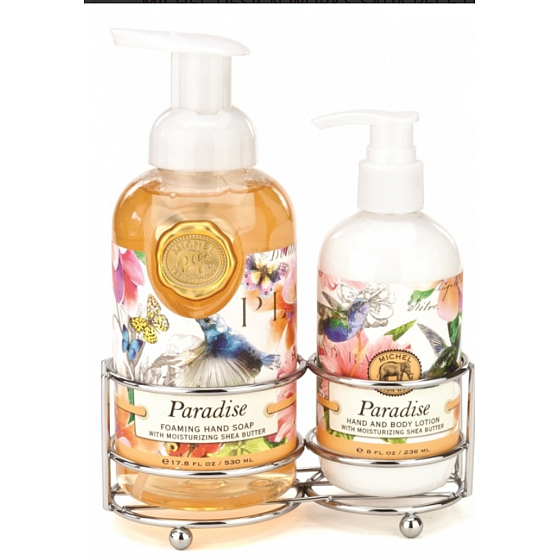 Michel Design Works Paradise schäumende flüssige Handseife 530 ml + Hand- und Körperlotion, 236 ml Handpflege-Kosmetikset