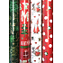 Zöwie Geschenkpapier 70 x 500 cm Weihnachtsrotgrün Banner, Bäume, Schneemann