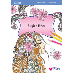 Ditipo Calm Style Vibes Entspannung Malbuch A4 32 Seiten