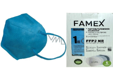 Famex Respirator Mundschutz 5-lagige FFP2 Gesichtsmaske blau 10 Stück