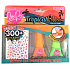 Bo-Po Tropical Bliss Peeling Nagellack Orange 2,5 ml + Peeling Nagellack Grün 2,5 ml + Nagelsticker, Kosmetikset für Kinder