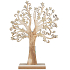 Holzbaum mit goldenen Sternen 22 x 30 cm mit LED-Beleuchtung