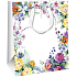Ditipo Geschenkpapiertüte 26,4 x 32,4 x 13,7 cm Glitter weiß - Wiesenblumen