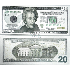 Talisman versilberte Dollarnote 20 USD