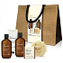 Baylis & Harding Ingwer, Zitrone und Basilikum Bademilch 300 ml + Duschgel 300 ml + Körperlotion 130 ml + Toilettenseife 150 g + Körperschwamm + Tasche, Kosmetikset für Frauen