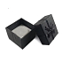 Geschenkbox mit Schmuckschwamm und Schleife schwarz 4 x 4 x 2,5 cm