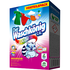 Waschkönig Waschpulver Color, 48 Wäschen, 2,88 kg