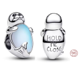 Charm Sterlingové stříbro 925 Tuleň s opálovým efektem, symbol něžnosti a ochrany, korálek na náramek zvíře