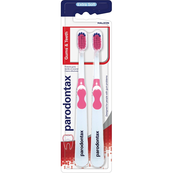 Parodontax Gums & Teeth Extra Soft Zahnbürsten für das Zahnfleisch, Duopack