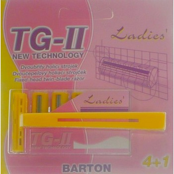 Barton TG-II New Technology Damen zweischneidiges Rasiermesser mit 4 austauschbaren Köpfen