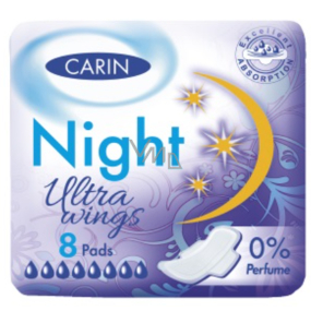 Carine Ultra Wings Night Intimeinsätze 8 Stück