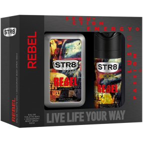 Str8 Rebel Eau de Toilette für Männer 50 ml + Deodorant Spray 150 ml, Geschenkset