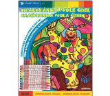 Malbuch nach Zahlen mit 10 Clowns 29 x 24 cm