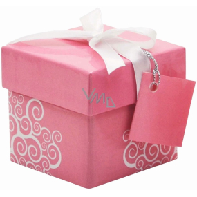 Angel Folding Geschenkbox mit Band Pink 7 x 7 x 7 cm