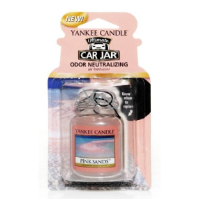 Yankee Candle Pink Sands - Auto-Tag mit gelbem Duft nach Pink Sands 30 g