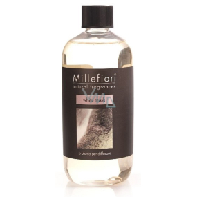 Millefiori Milano Natural White Musk - Weißer Moschus Diffusor Nachfüllung für Weihrauchstiele 500 ml