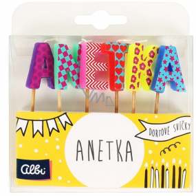 Albi Kuchen Kerzen Name - Anetka, 2,5 cm