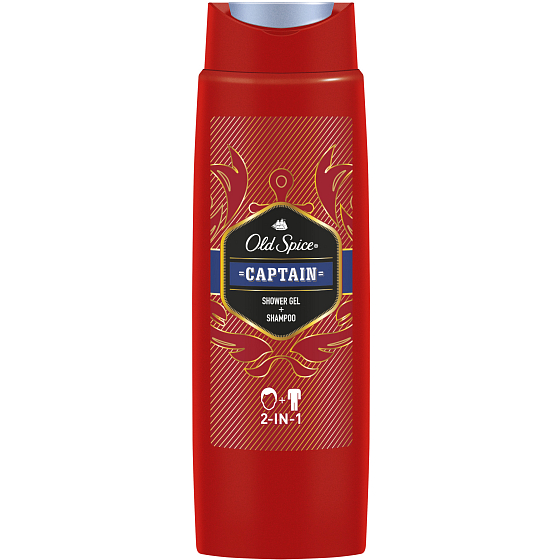 Old Spice Captain 2-in-1 Duschgel und Shampoo für Männer 250 ml