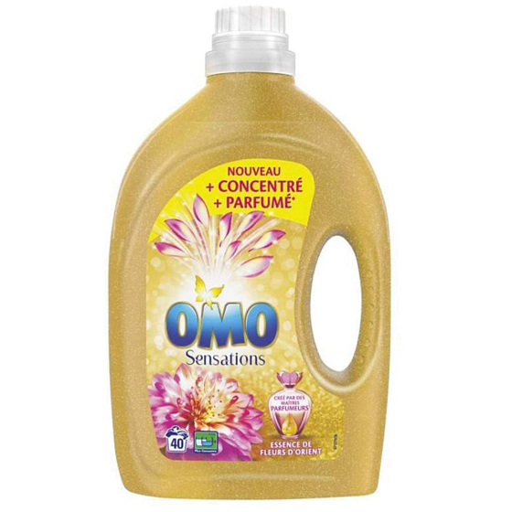 Omo Sensations Essenz von Fleurs d Orient Orientalische Blumen Universalwaschgel 40 Dosen 2 l