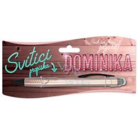 Nekupto Glühender Stift mit dem Namen Dominika, Touch Tool Controller 15 cm