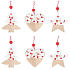 Weihnachtsschmuck aus Holz zum Aufhängen Rote Perle 6 cm 6 Stück