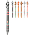 Colorino Gummierter Stift Kleine Füchse schwarz, blaue Mine 0,5 mm