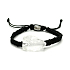 Crystal Raw Naturstein-Armband, handgestrickt, größenverstellbar, Steinchen