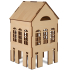 Albi Holz 3D Haus Dekoration, 3 Fenster 11 cm x 20 cm x 11,5 cm