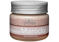 Saloos Bio 100% Marokkanische Tonerde Körper- und Gesichtsmaske 200 g
