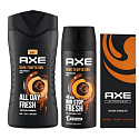 Axe Etui Dark Temptation Deodorant Spray 150 ml + Duschgel 250 ml + Aftershave Balsam 100 ml