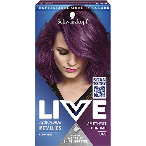 Schwarzkopf Live Urban Metallics Haarfarbe Lila Chrom U69, 60 ml Schwarzkopf Live Urban Metallics Haarfarbe Lila Chrom U69, 60 ml