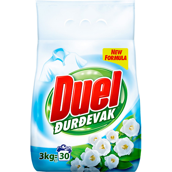 Duel Waschpulver Durdevak, 30 Waschladungen, 3 kg