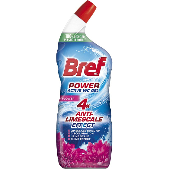Bref WC Gel Power Aktiv Gel Flower mit Lufterfrischer, 750 ml
