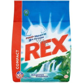 Rex 3x Action Amazonia Frische Pro-White Waschpulver 20 Dosen von 1,5 kg