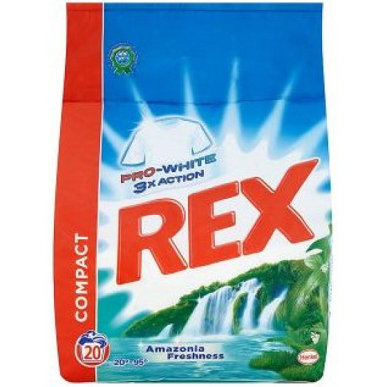 Rex 3x Action Amazonia Frische Pro-White Waschpulver 20 Dosen von 1,5 kg