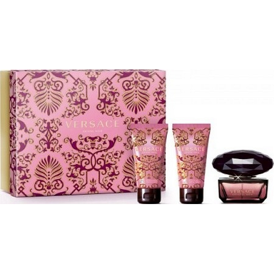 Versace Crystal Noir EdT 50 ml Eau de Toilette + Duschgel 50 ml + Körperlotion 50 ml
