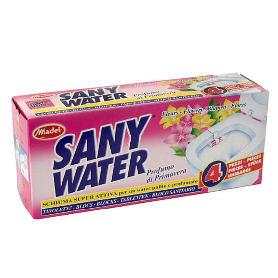 SanyWater Flowers Toilettenvorhang mit dem Duft von rosa Blumen 4 Stück