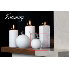 Lima Marble Intimity Duftkerze weiße Kugel Durchmesser 60 mm 1 Stück