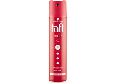 Taft Shine Glanz, Haarspray mit starker Haltbarkeit und intensivem Glanz, Haltbarkeit 4, 250 ml