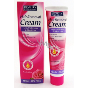 Beauty Formulas Rose Enthaarungscreme für Beine, Achseln und Bikinibereich 110 ml
