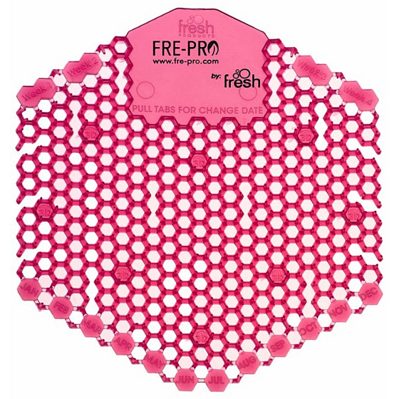Fre Pro Wave 3D Urinal-Sieb mit Apfel- und Zimtduft, dunkelrot, 2 Stück