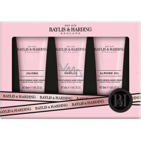 Baylis & Harding Jojoba-, Vanille- und Mandelöl-Handcreme 3 x 50 ml, Kosmetikset