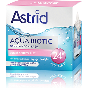 Astrid Aqua Biotic Tages- und Nachtcreme für trockene und empfindliche Haut, 50 ml