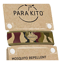 Parakito Repellent Mückenarmband Grafischer Dschungel natürlich, nachfüllbar, wasserdicht, Schutz 24h / Tag - 15 Tage zum Nachfüllen + zwei Nachfüllungen