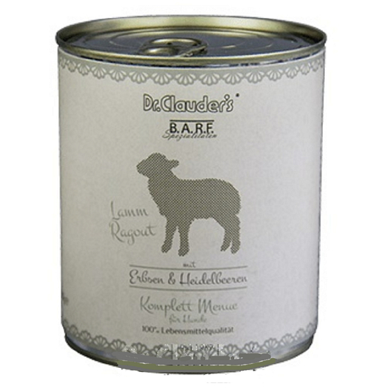 Dr. Clauder BARF Lammragout Komplettfutter für ernährungssensible erwachsene Hunde 800 g