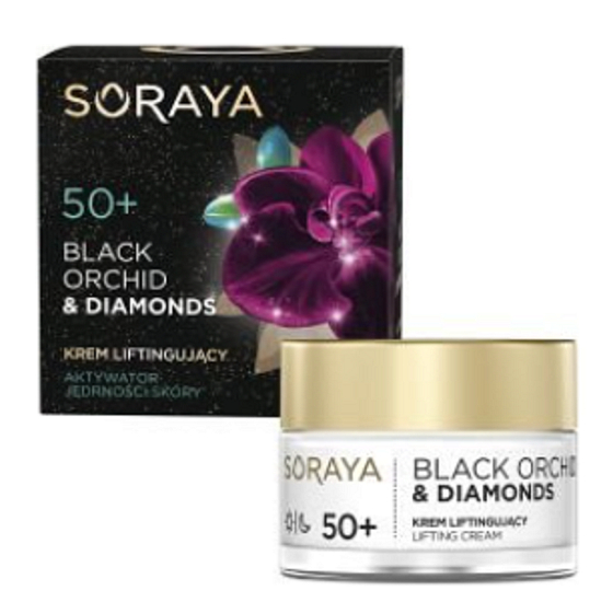 Soraya Black Orchid Schwarze Orchidee + Diamond Powder Lifting Tag / Nacht Creme 50+ 50 ml