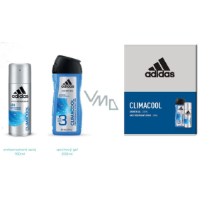 Adidas Climacool Antitranspirant Deospray für Männer 150 ml + 3in1 Duschgel für Körper, Gesicht und Haare 250 ml, Kosmetikset