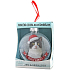 Albi Glas Weihnachtsschmuck mit Tieren - Schwarz-Weiß-Katze 7,5 cm x 8 cm x 3,6 cm
